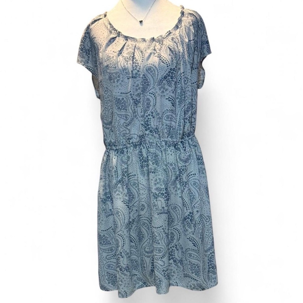 Lauren Conrad Blue Paisley Print Dress XL
